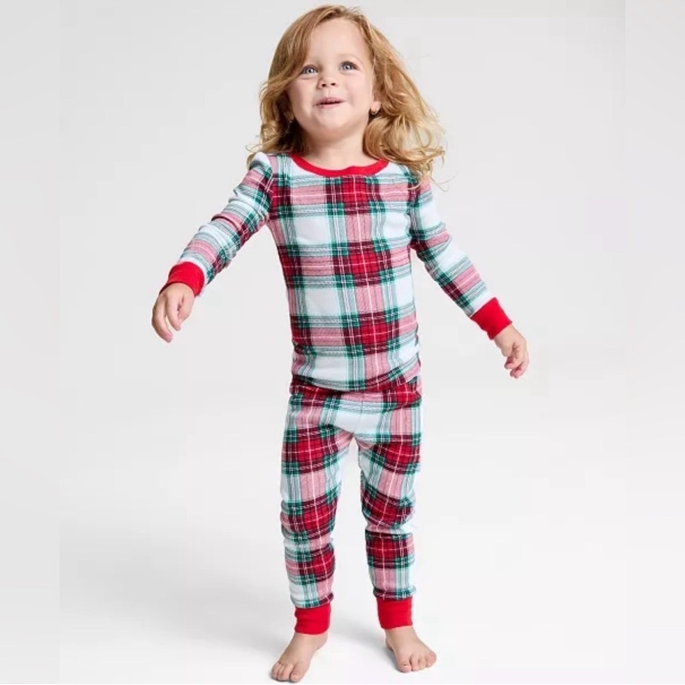 Holiday Lane Toddler Plaid Snug-Fit Pajama Set 18M NWT